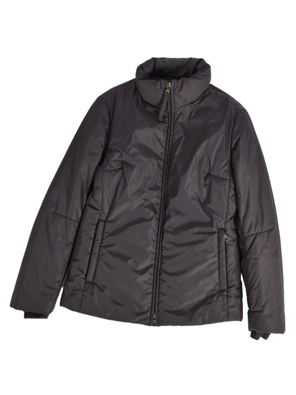Prada Sports Jacket Zip Up Padded Nylon Black 38